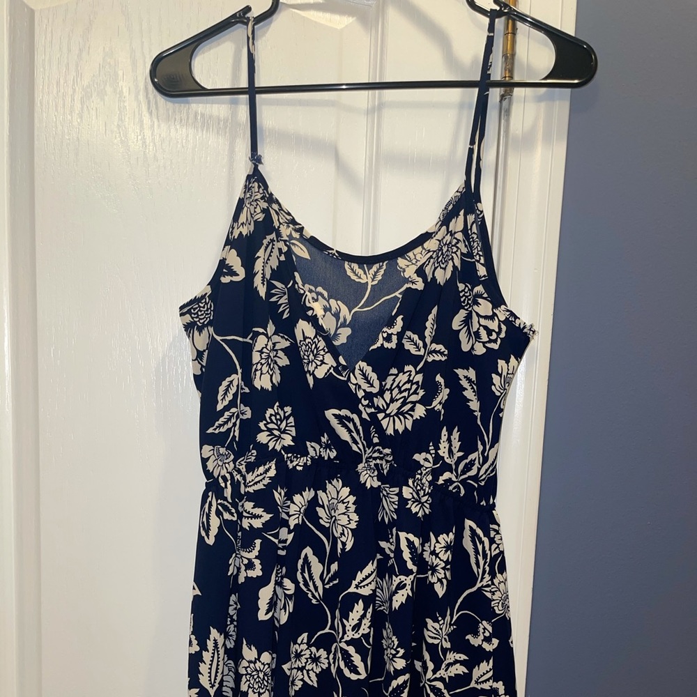 Floral Dress/ Navy Blue